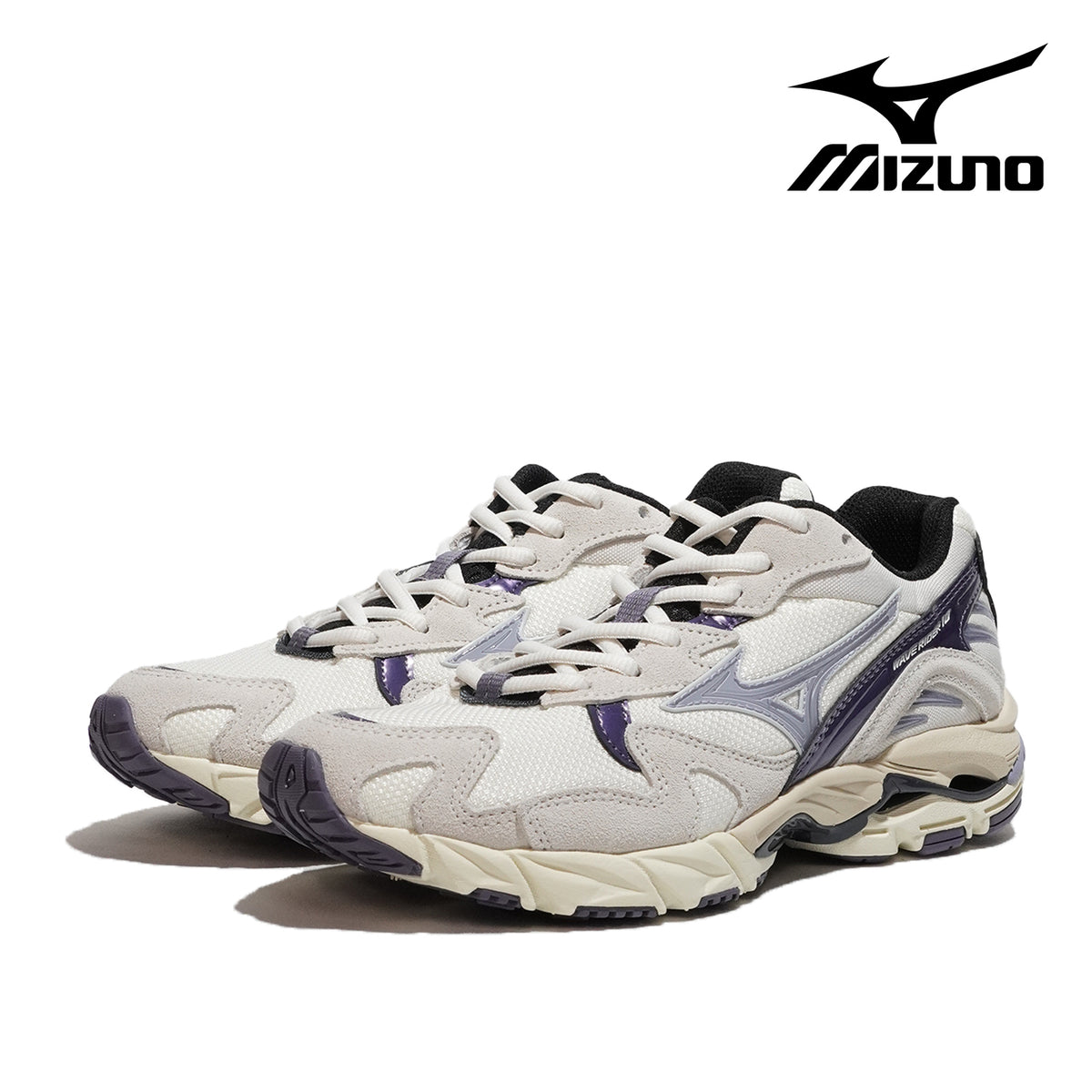 激安 超特価商店街  MIZUNO WAVE RIDER 10 D1GA247401 オフホワイト×ライトグレー 着せ替え服・アウトフィット
