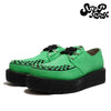 STEPARK ステッパーク COMODO GREEN SUEDE ラバーソール 厚底 カジュアル クリーパー インターレース ビーガンスエード ローカット ロック パンク バンド ゴスロリ レディース メンズ 24FW