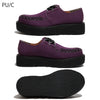 STEPARK ステッパーク COMODO PURPLE SUEDE ラバーソール 厚底 カジュアル クリーパー インターレース ビーガンスエード ローカット ロック パンク バンド ゴスロリ レディース メンズ 24FW