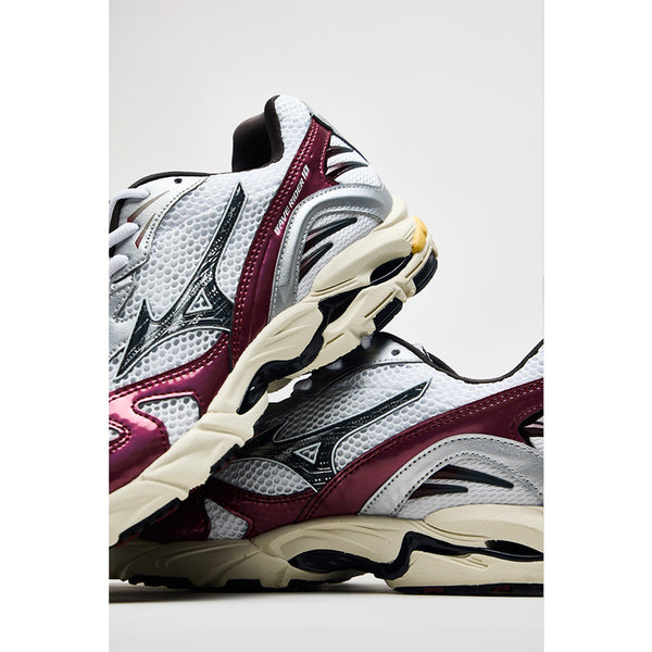 MIZUNO WAVE RIDER 10 D1GA243114 ホワイト×ブラック×ワインレッド