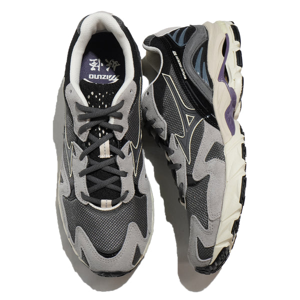 MIZUNO WAVE RIDER 10 D1GA246401 ダークグレー×ブラック×ライムイエロー