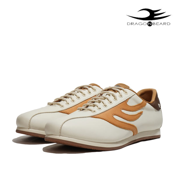 ドラゴンベアード DRAGON BEARD DB-CLASSIC-91D WHITE/BENI WHITE/NAVY CREAM/BROWN スニーカー シューズ ローカット 細身 メンズ ホワイト レッド レザー ラバーソール カジュアル 大人カジュアル レトロ クラシック