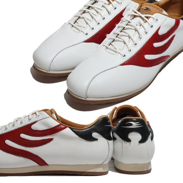 ドラゴンベアード DRAGON BEARD DB-CLASSIC-91D WHITE/BENI WHITE/NAVY CREAM/BROWN スニーカー シューズ ローカット 細身 メンズ ホワイト レッド レザー ラバーソール カジュアル 大人カジュアル レトロ クラシック