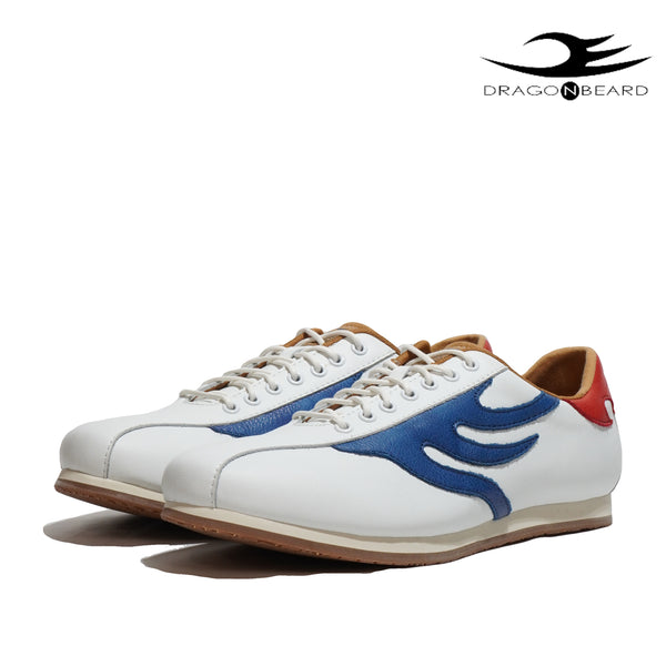 ドラゴンベアード DRAGON BEARD DB-CLASSIC-91D WHITE/BENI WHITE/NAVY CREAM/BROWN スニーカー シューズ ローカット 細身 メンズ ホワイト レッド レザー ラバーソール カジュアル 大人カジュアル レトロ クラシック