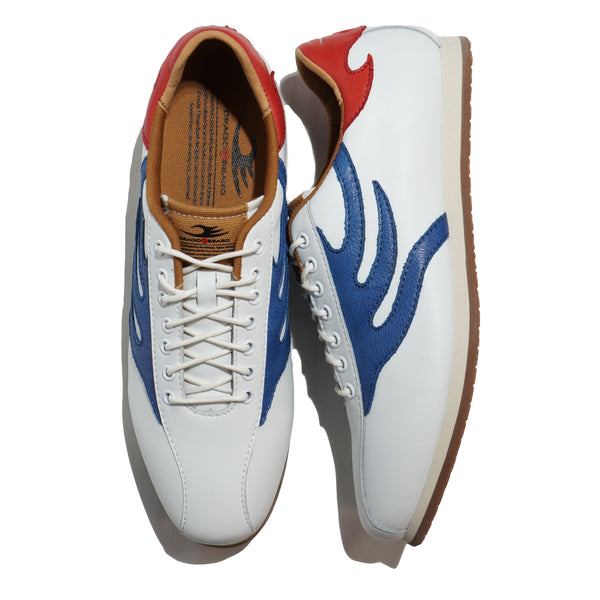 ドラゴンベアード DRAGON BEARD DB-CLASSIC-91D WHITE/BENI WHITE/NAVY CREAM/BROWN スニーカー シューズ ローカット 細身 メンズ ホワイト レッド レザー ラバーソール カジュアル 大人カジュアル レトロ クラシック