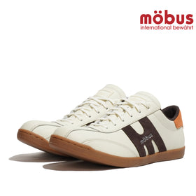 モーブス オリジナル スニーカー mobus ORIGINAL NEWMUNSTER ニューミュンスター 定番 メンズ 靴 ローカット レザースニーカー CREAM/D.BROWN/ORANGE