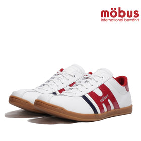 モーブス オリジナル スニーカー mobus ORIGINAL NEW MUNDEN ニューミュンデン 定番 メンズ 靴 ローカット WHITE/DK.RED