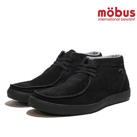 モーブス オリジナル スニーカー mobus ORIGINAL FORT メン ズ 靴 ローカット レザースニーカー スエード ALL BLACK 24FW