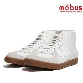 【SALE】モーブス オリジナル スニーカー mobus ORIGINAL MUNCHEN MID メンズ 靴 ミッドカット レザースニーカー カジュアル タウンユース WHITE 23FW