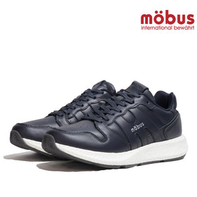 モーブス トレーナー スニーカー mobus TRAINER LOUIS メンズ 靴 軽量 レザー ネイビー/トリコロール NAVY/TRICO