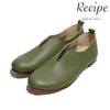 レシピ 靴 Recipe 軽量 柔らかい革 上品 オフィス カジュアル RP-222 Vカットスリッポン BLACK CAMEL OLIVE YELLOW 本革 レザー レディース 日本製 MADE IN JAPAN 旅行