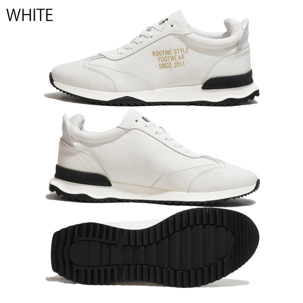 ルーティン スタイル フットウェア 靴 シューズ RSF ROUTINE STYLE FOOTWEAR BATH WHITE BLACK WHITE/BLACK WHITE/BEIGE 本革 レザー 幅広 24SS 旅行