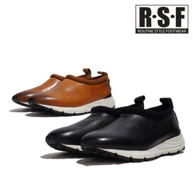 ルーティン スタイル フットウェア 靴 レザーシューズ RSF ROUTINE STYLE FOOTWEAR MOKU BLACK BROWN 本革 革靴 スリッポン VIBRAM ビブラムソール 23FW