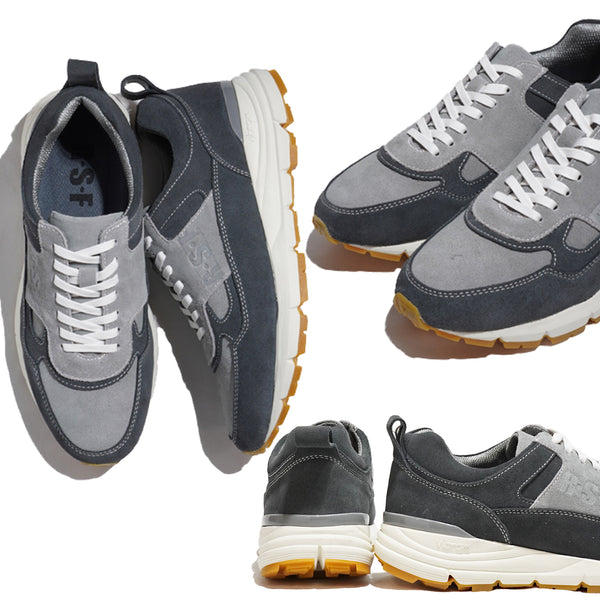 ルーティン スタイル フットウェア 靴 シューズ RSF ROUTINE STYLE FOOTWEAR SIPIN GRAY BLUE BURGUNDY 本革 スエード ビブラムソール 厚底 メンズ 防滑 ローカット JAPAN BRAND 日本ブランド 23FW