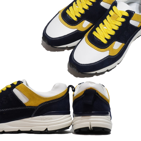 ルーティン スタイル フットウェア 靴 シューズ RSF ROUTINE STYLE FOOTWEAR SIPIN NAVY/YELLOW BROWN 本革 スエード レザー ビブラムソール 厚底 メンズ 防滑 ローカット JAPAN BRAND 日本ブランド 24FW