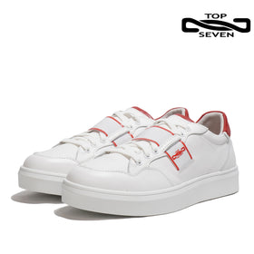 【SALE】トップセブン TOP SEVEN T7-S501 BAY WHITE/RED スニーカー シューズ ローカット クリーム オリーブ メンズ レザー ラバーソール カジュアル 大人カジュアル スポーティー